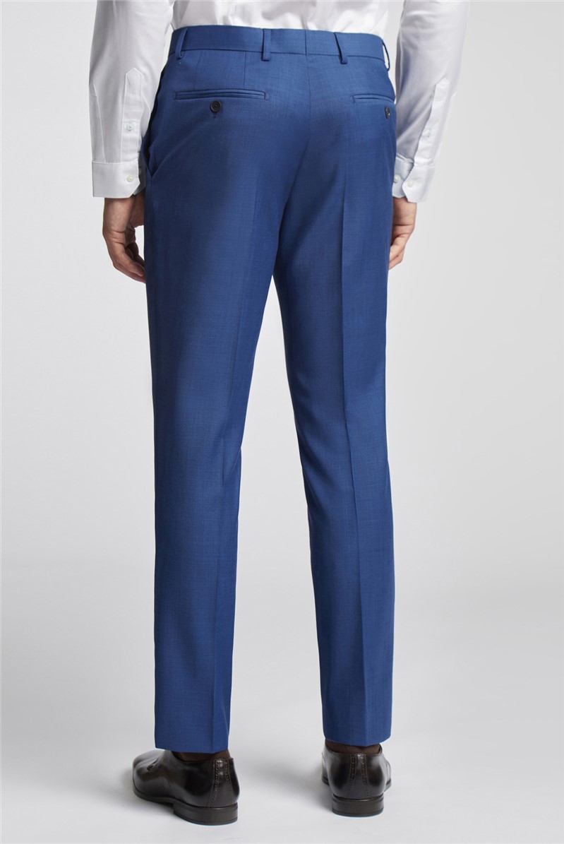  Slim Fit Cobalt Sharkskin Trousers