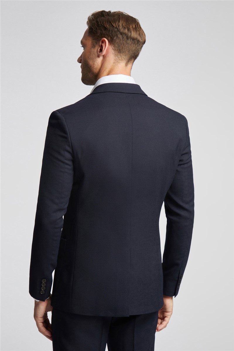  Slim Fit Navy Basketweave Suit