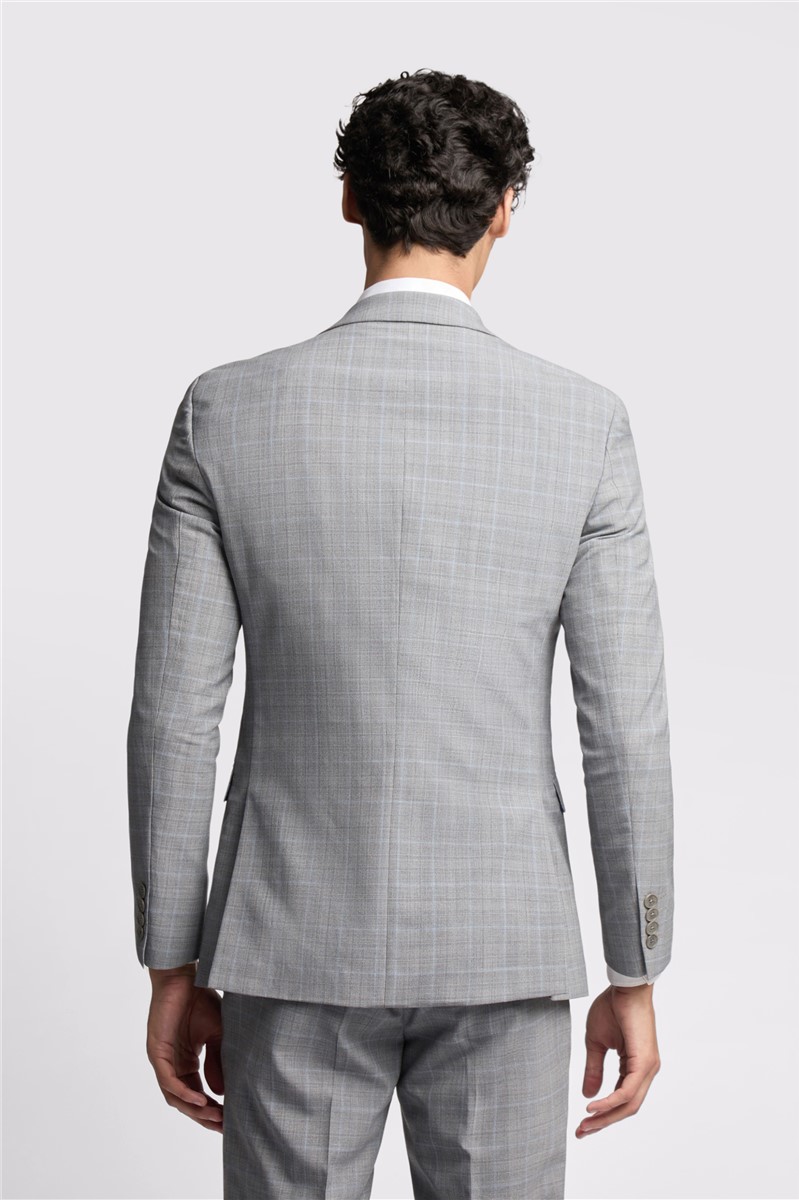  Slim Fit Bredon Grey Blue Check Trouser