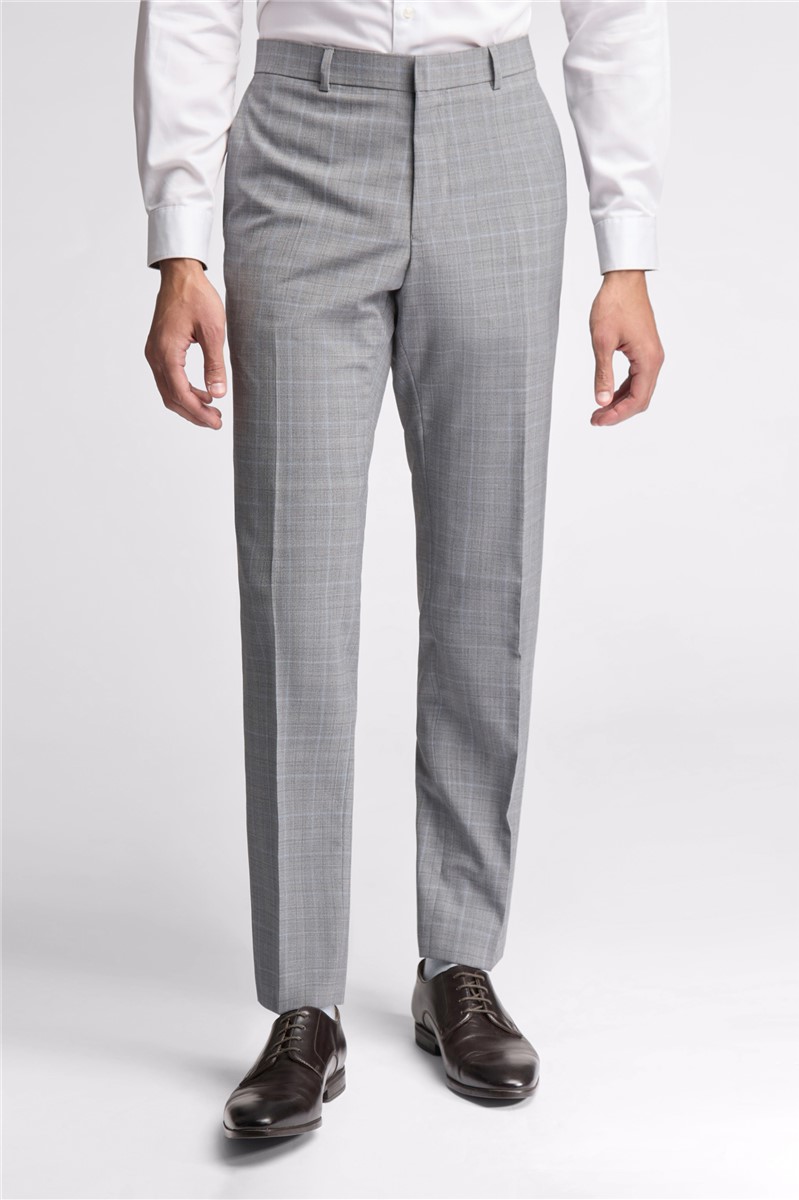  Slim Fit Bredon Grey Blue Check Trouser