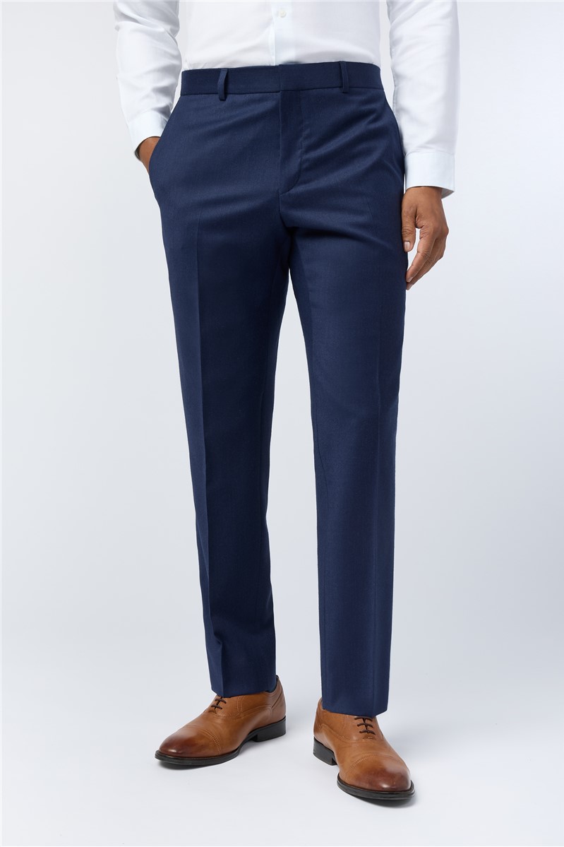  Slim Fit Keats Cobalt Flannel Waistcoat