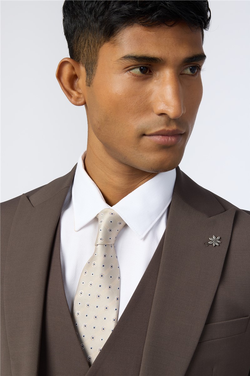  Slim Fit Freeth Taupe Tonic Waistcoat