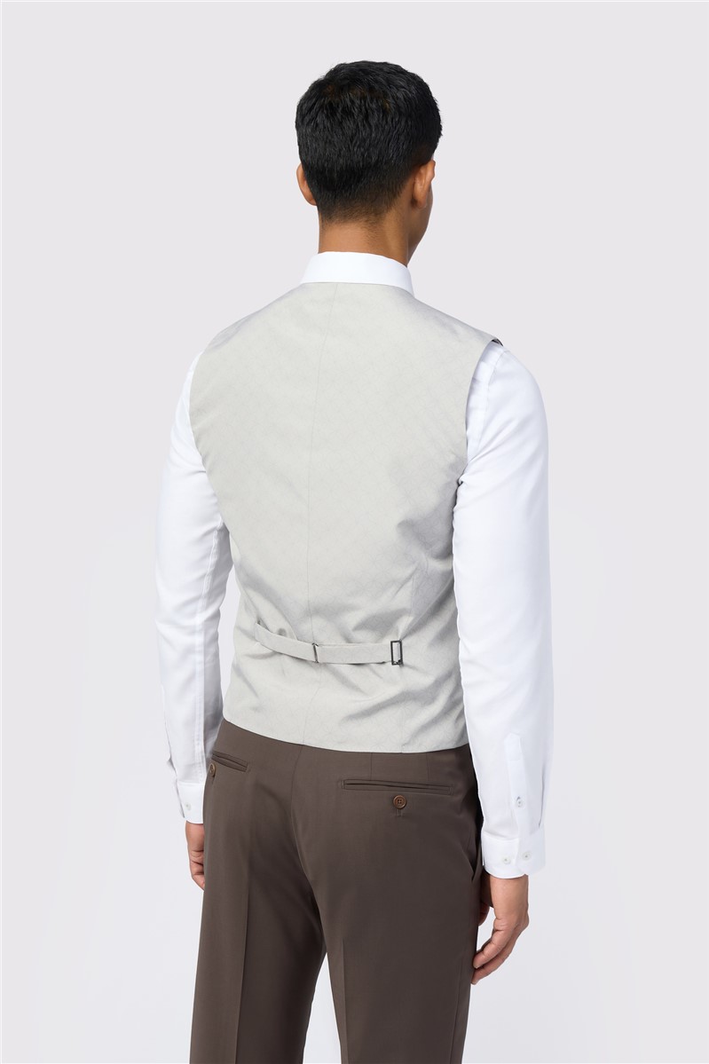  Slim Fit Freeth Taupe Tonic Waistcoat