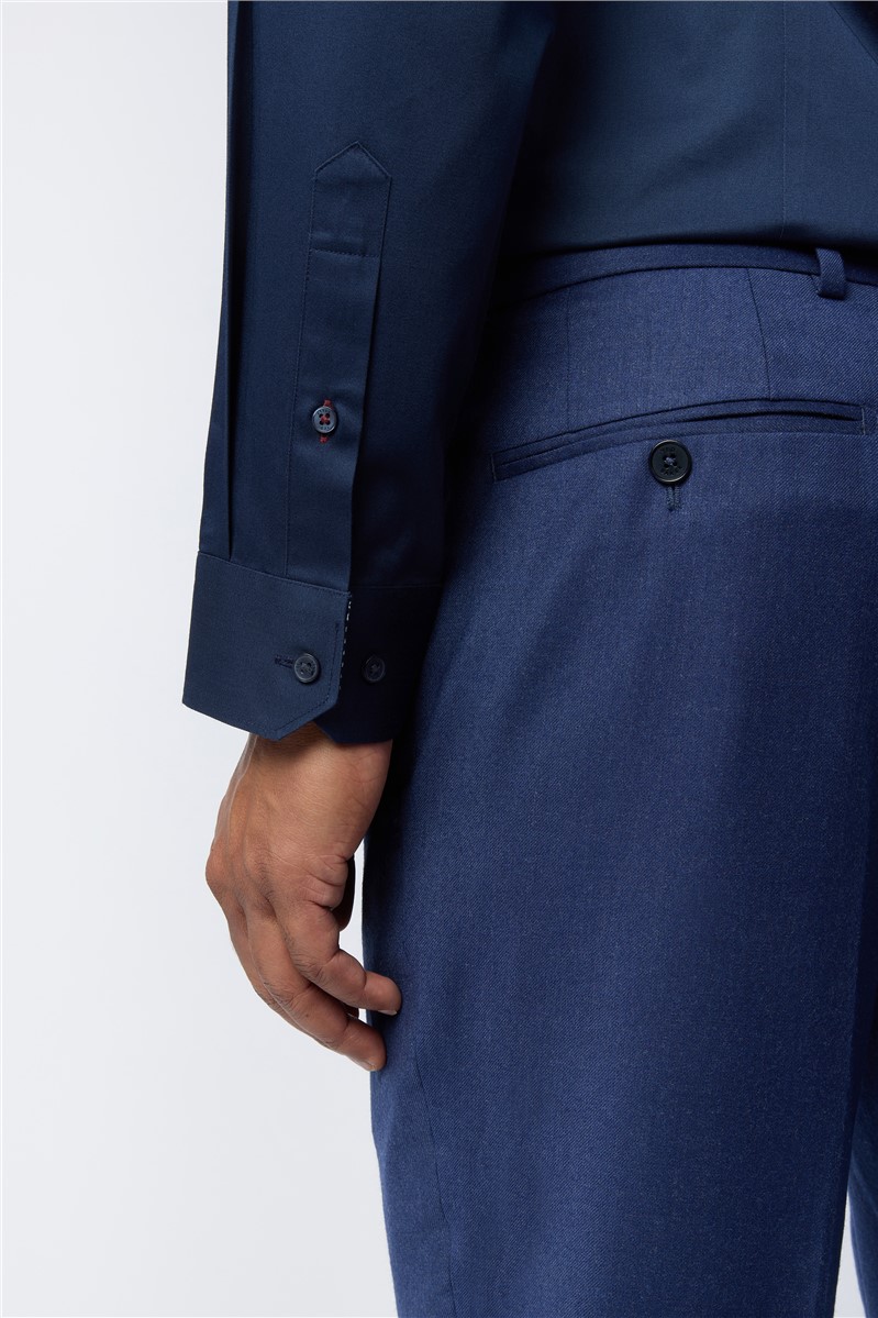  Slim Fit Luuk Steel Navy Stretch Shirt