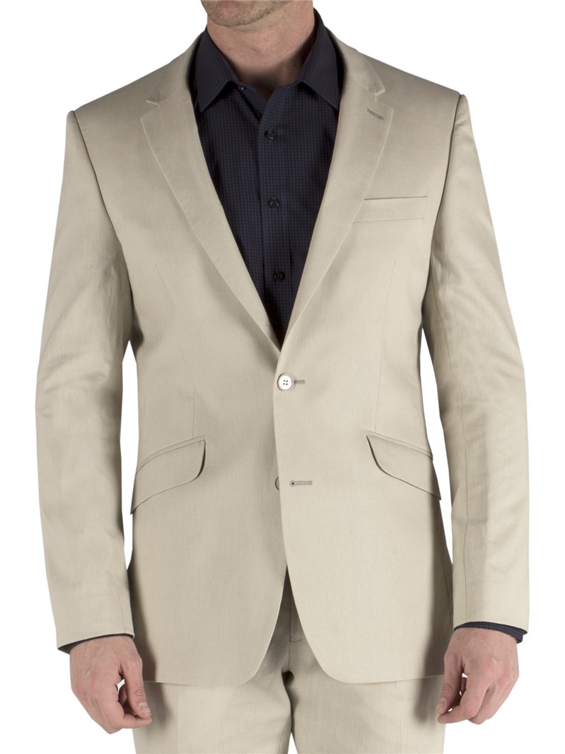  Stone Linen Suit Jacket