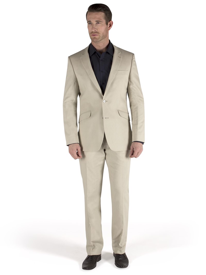  Stone Linen Suit Jacket