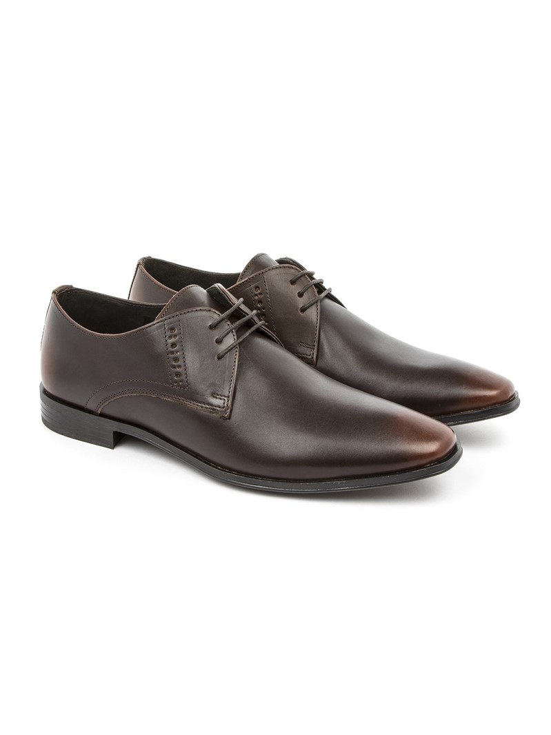  Grant Dark Tan Lace Up Shoe