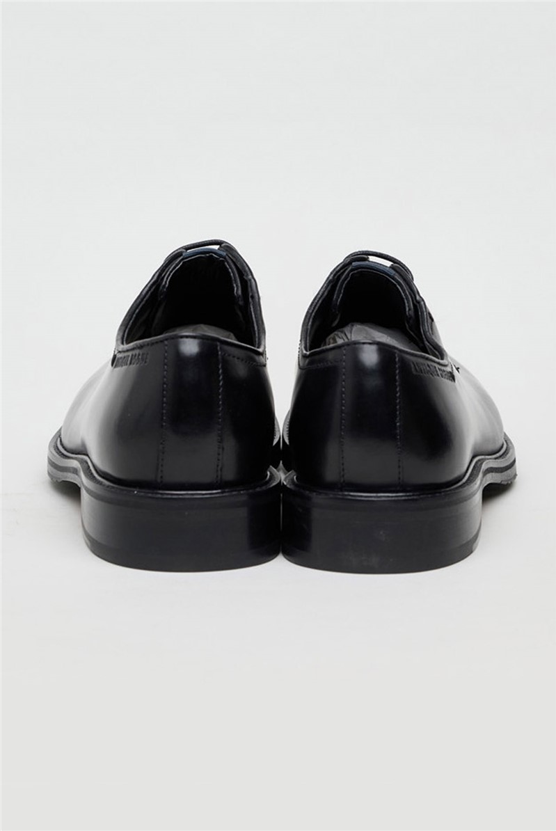  Finn Black Leather Derby Shoe