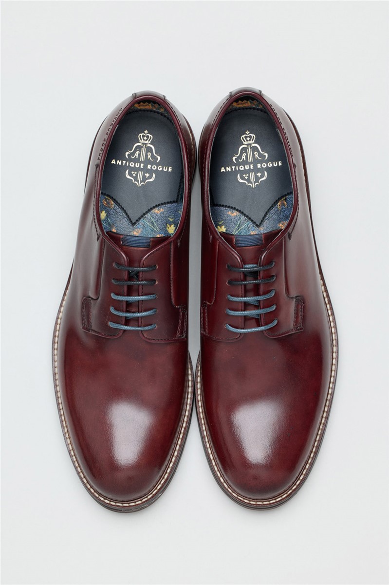  Finn Burgundy Leather Derby Shoe