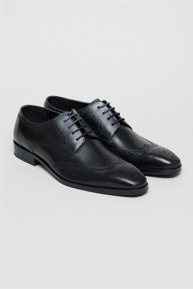  Luca Black Leather Brogues