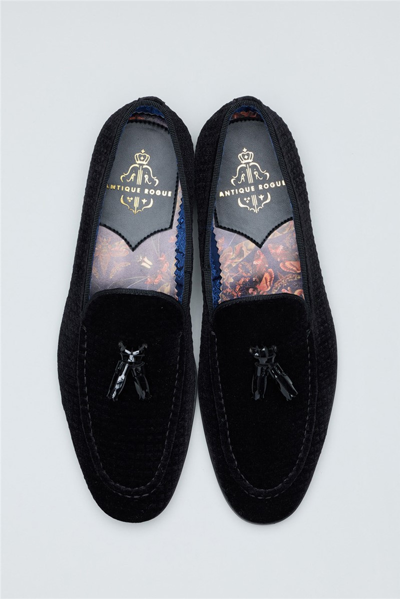  Henry Black Velvet Loafer