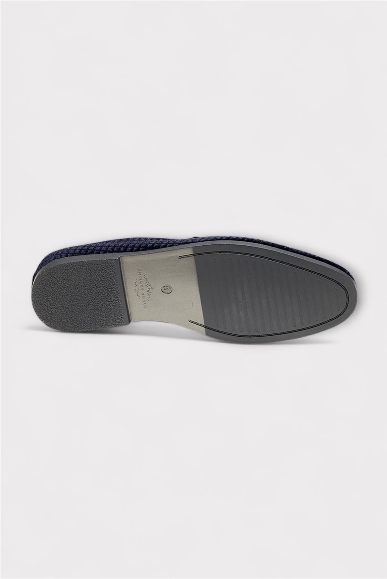  Henry Navy Velvet Loafer