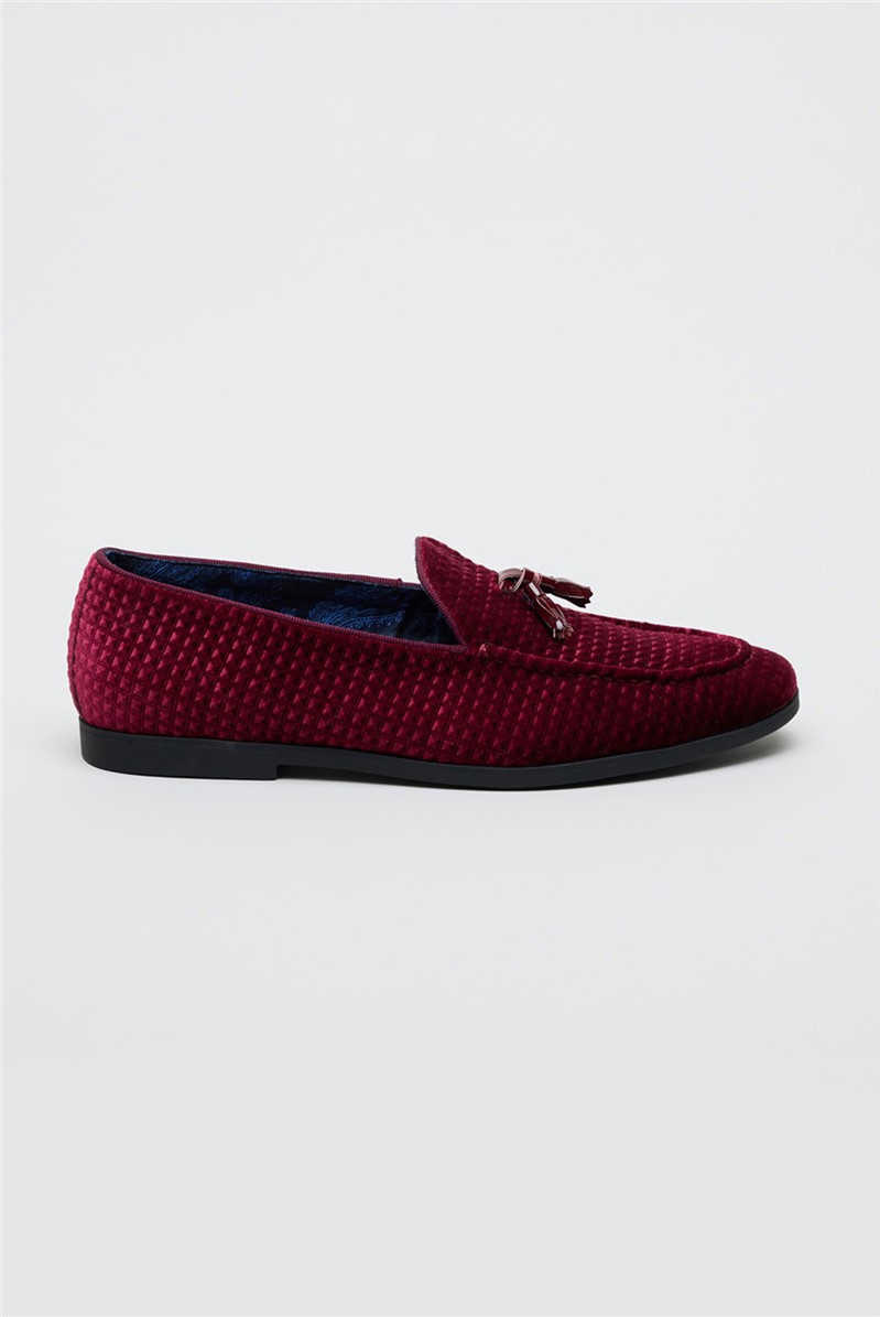  Henry Burgundy Velvet Loafer