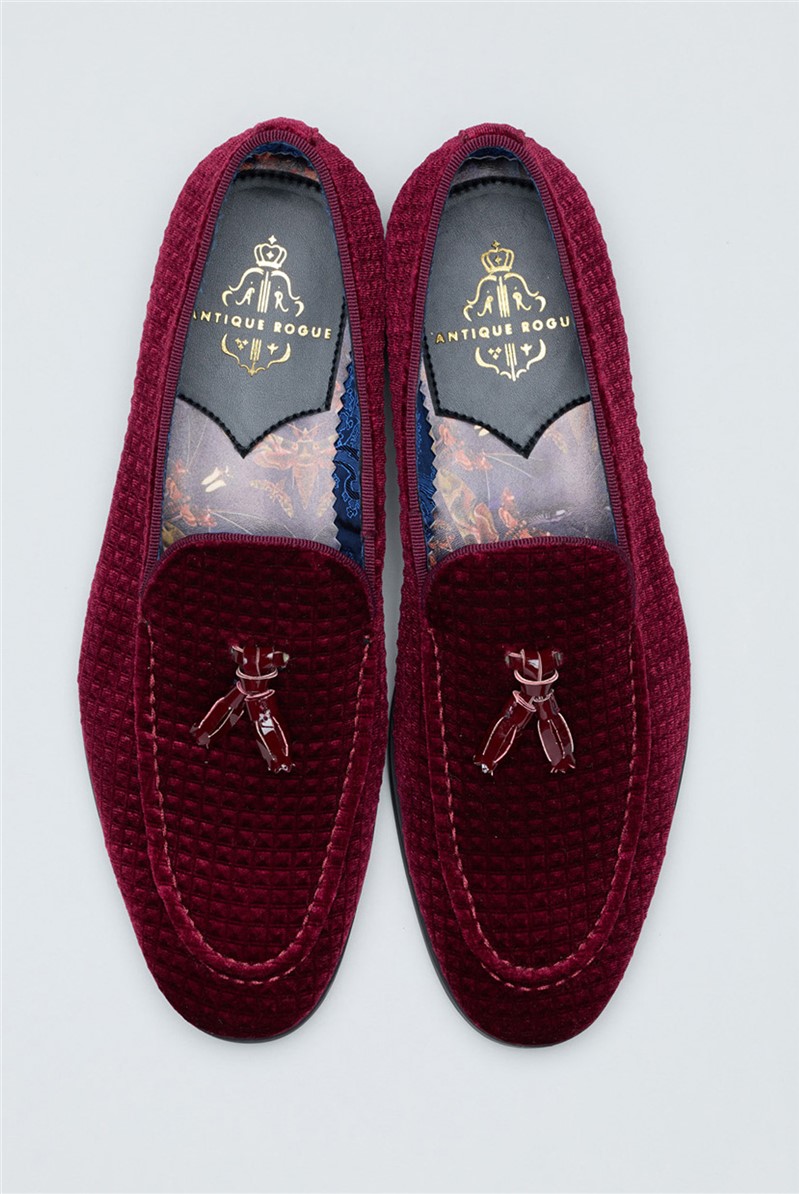  Henry Burgundy Velvet Loafer