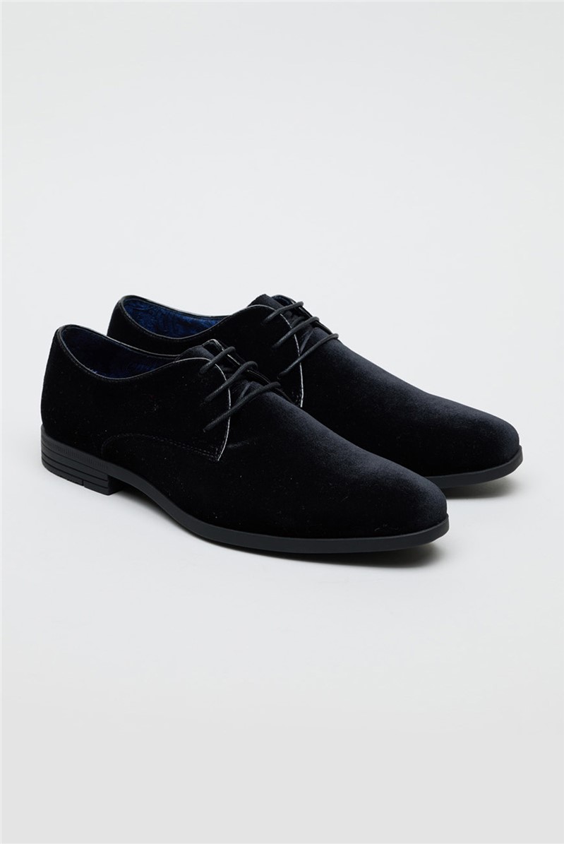  Johnny Black Velvet Derby Shoe