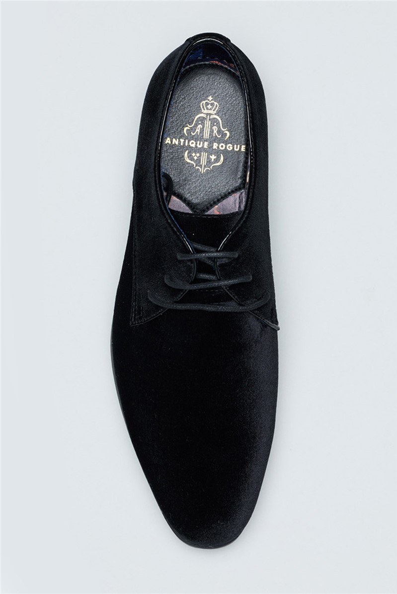  Johnny Black Velvet Derby Shoe