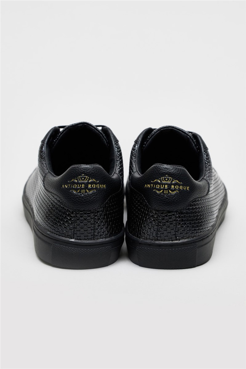  Black Kimber Patent Trainers