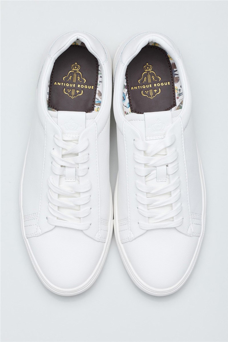  Gibbs White Leather Trainer