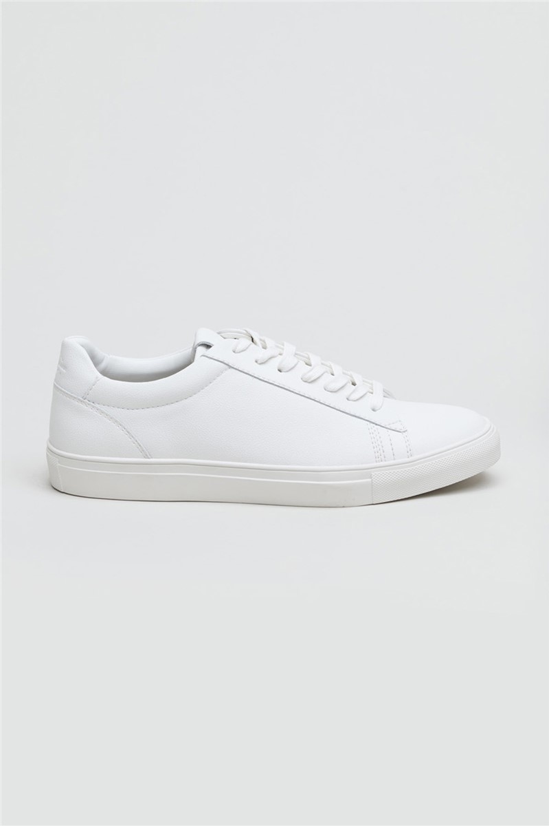  Gibbs White Leather Trainer