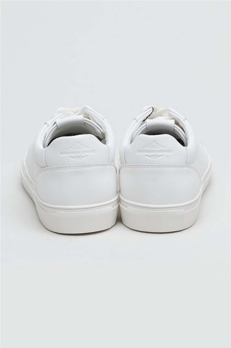  Gibbs White Leather Trainer