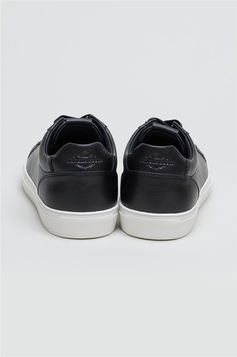  Gibbs Black Leather Trainer