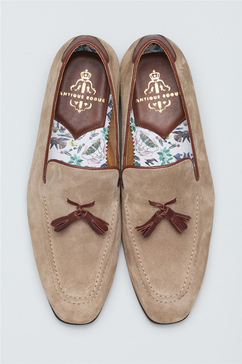  Chester Stone Suede Tassel Loafer