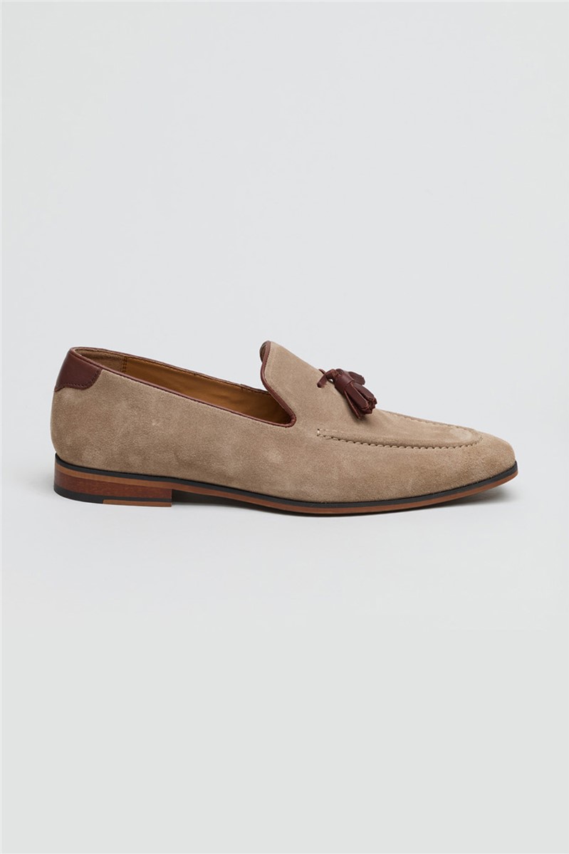  Chester Stone Suede Tassel Loafer