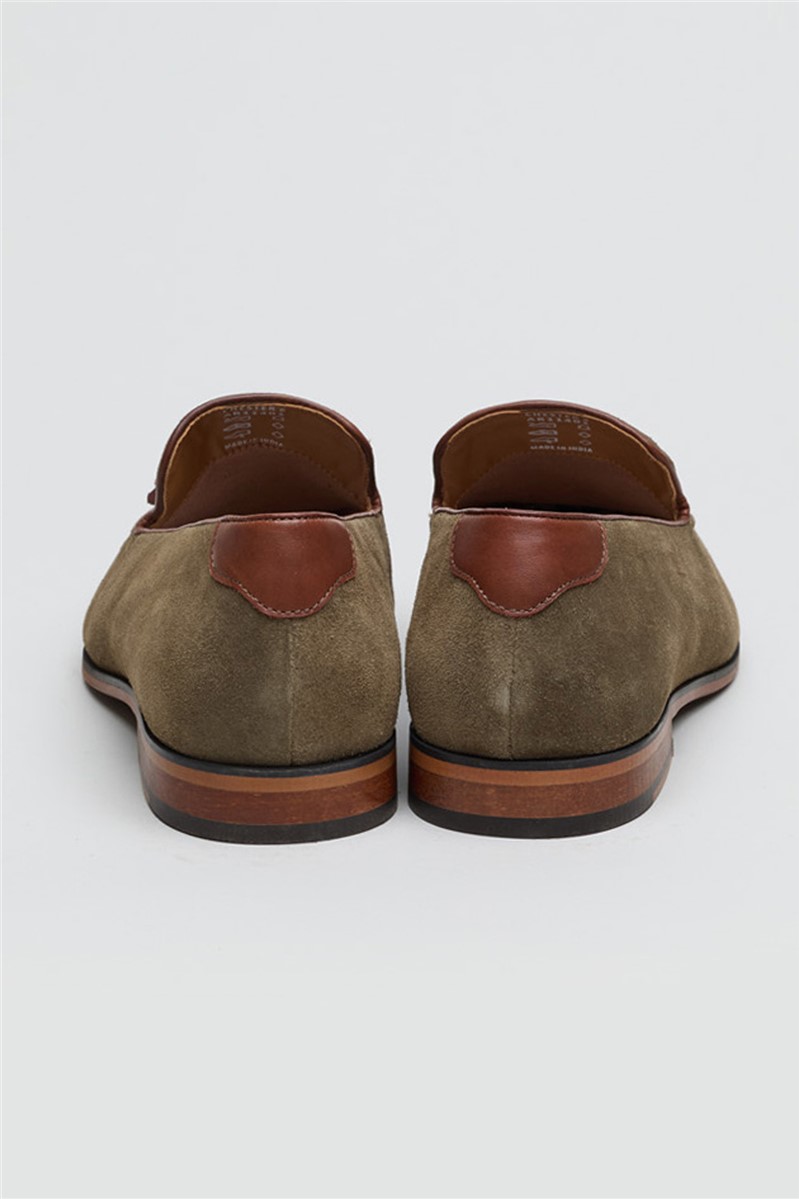  Chester Olive Suede Tassel Loafer