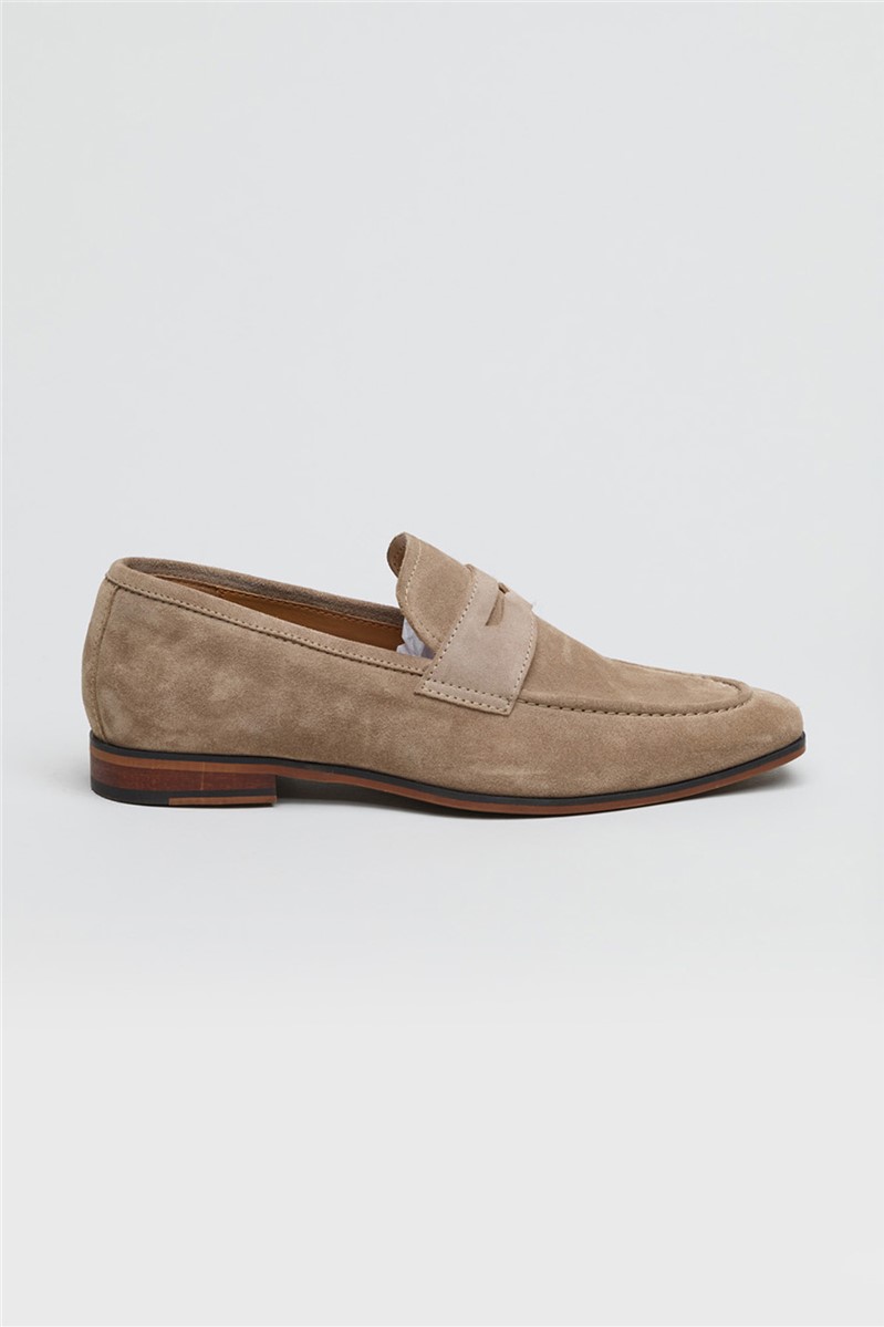  Churchill Loafer Stone Suede