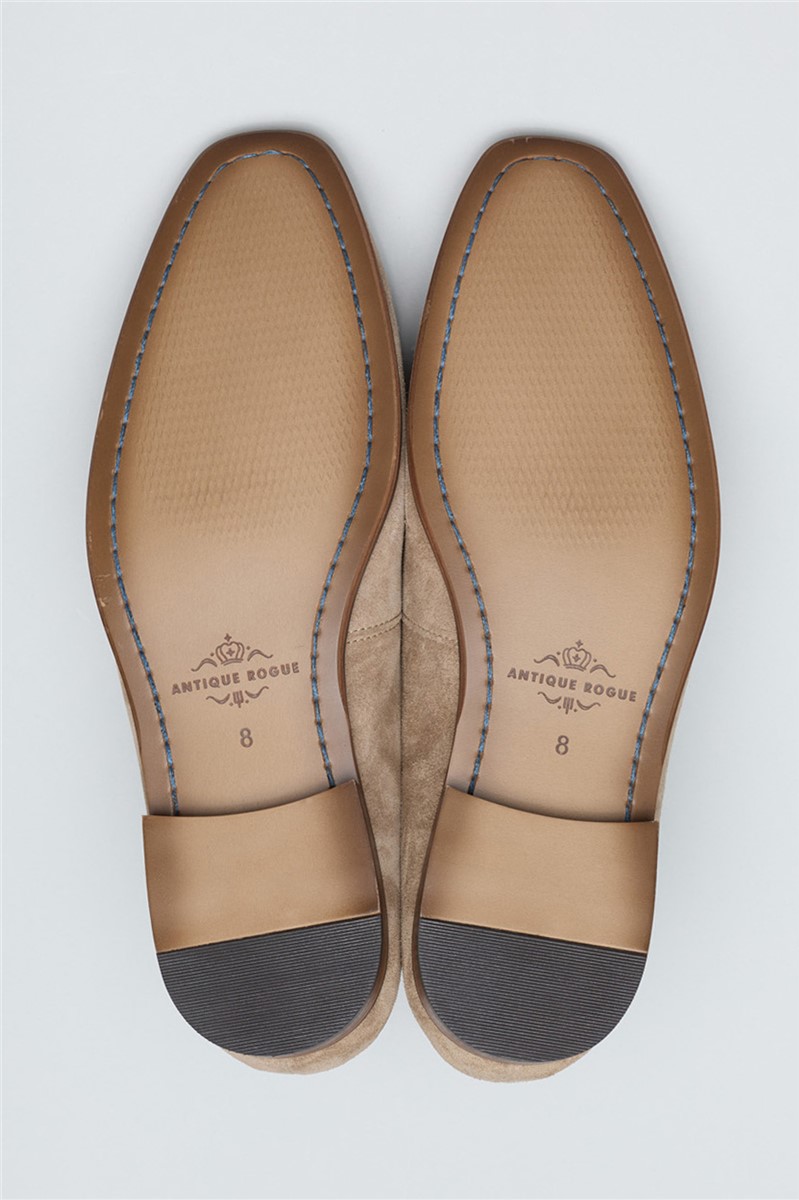  Churchill Loafer Stone Suede
