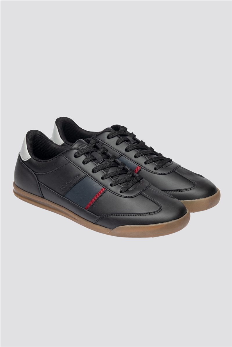 Ben Sherman Black Retro Soccer Trainers