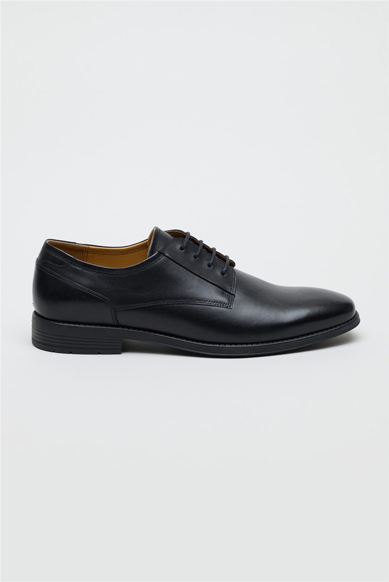  Farringdon Black Leather Derby Shoe