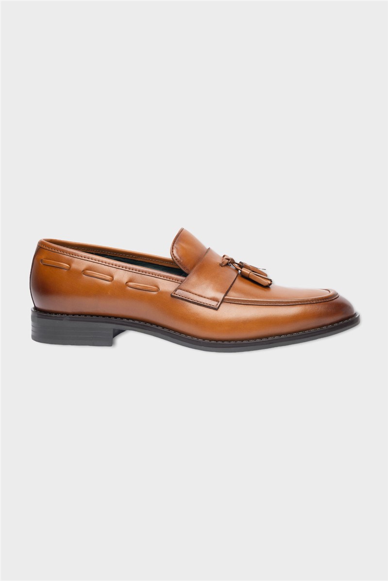 Mens tanned deals loafers