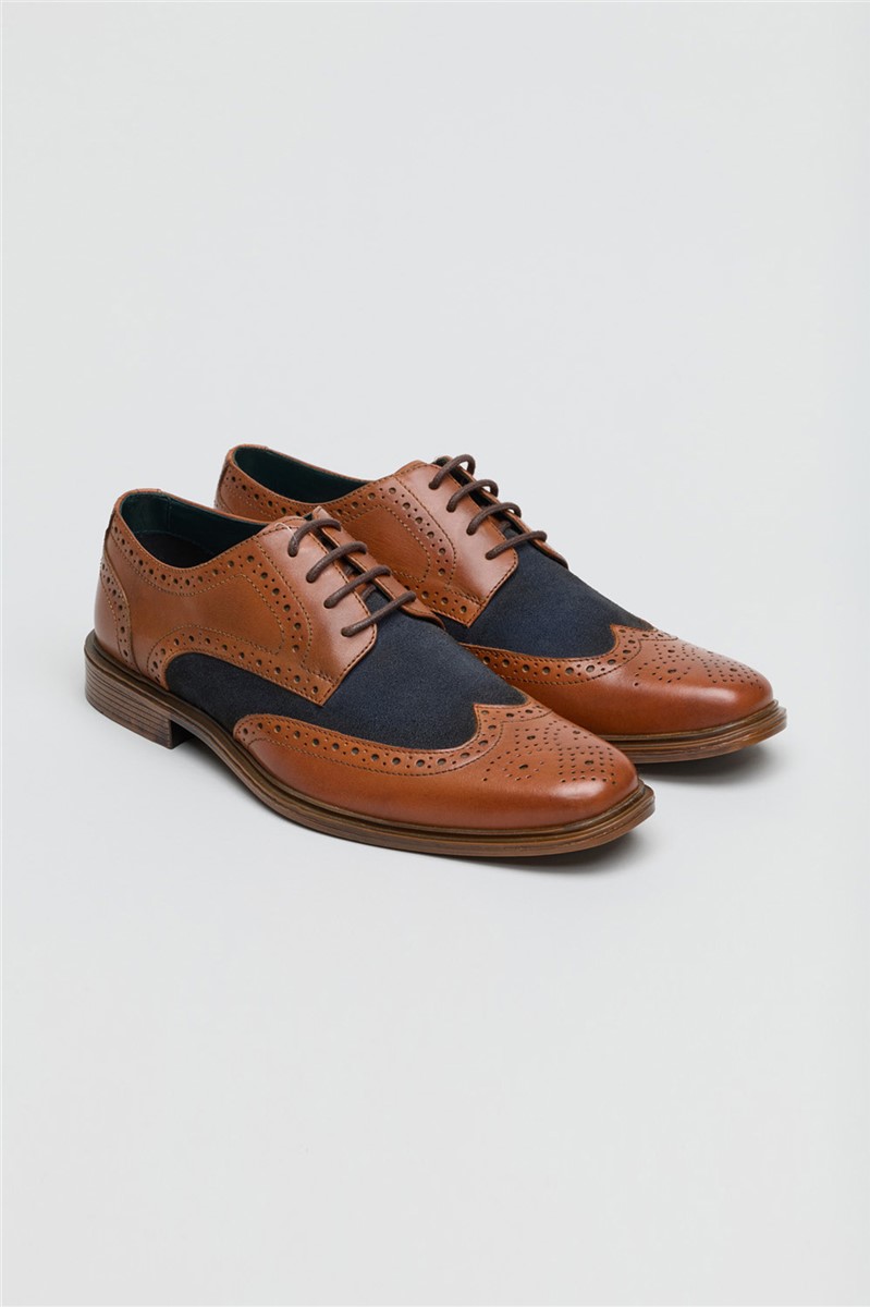  Dale Tan Navy Leather Brogue