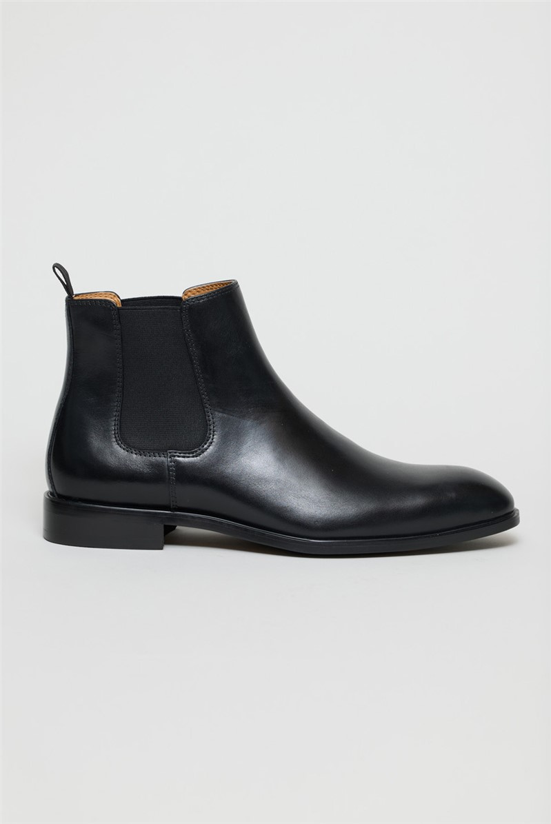  Collins Black Leather Chelsea Boots