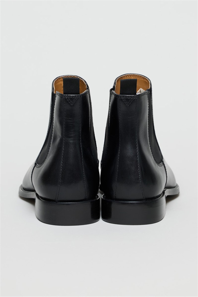  Collins Black Leather Chelsea Boots