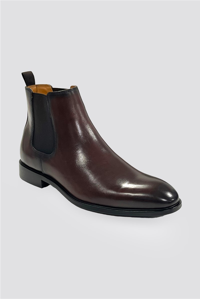  Collins Brown Leather Chelsea Boots