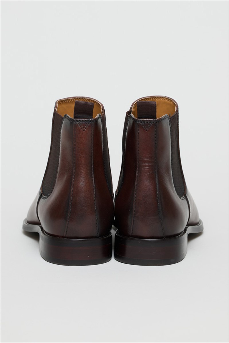  Collins Brown Leather Chelsea Boots