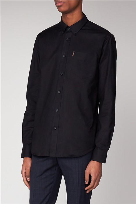 ben sherman black short sleeve oxford shirt