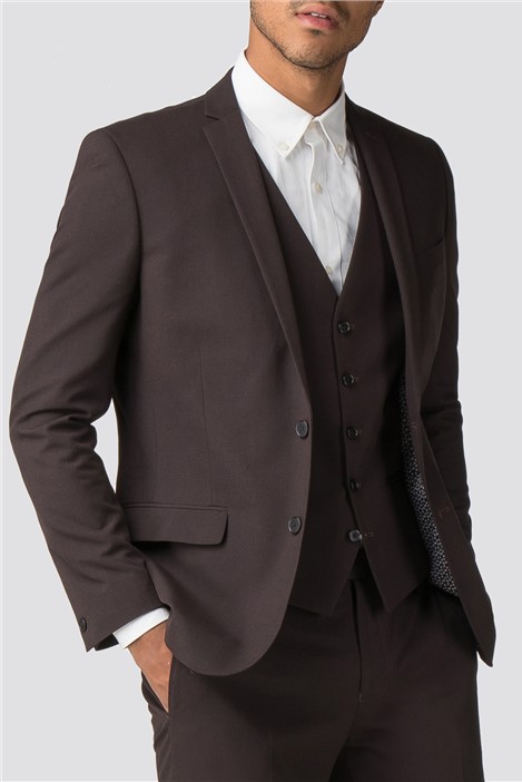 wine colour 5 piece suit