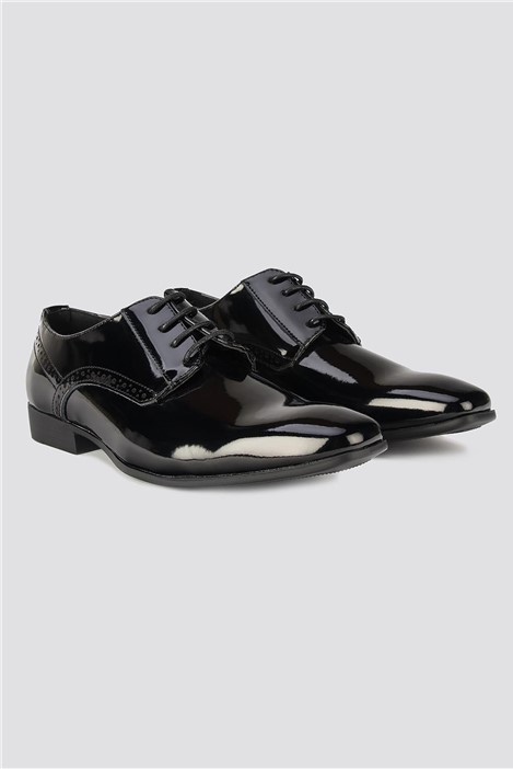 Racing Green Black Derby Style Formal Leather Shoes