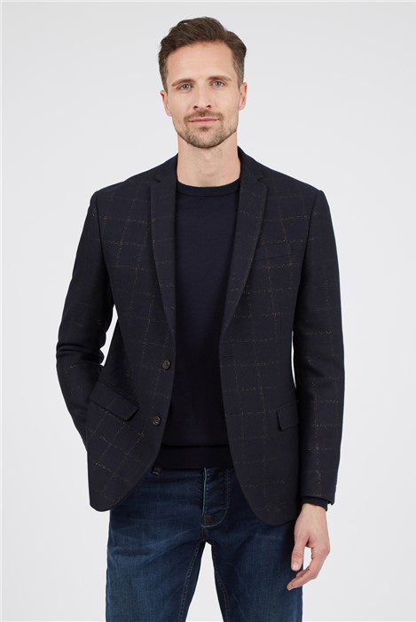 Racing Green Regular Fit Grey Tweed Jacket