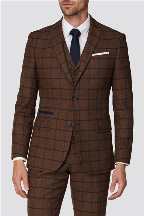 Racing Green Rust Heritage Check Tailored Fit Suit