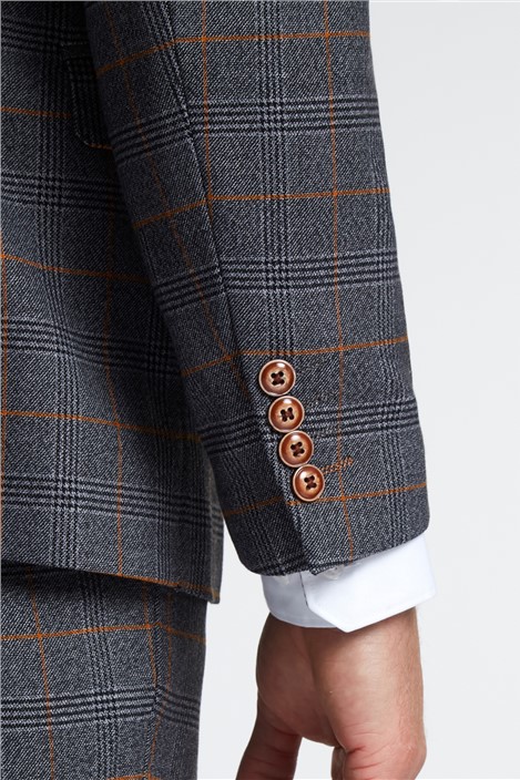 Marc Darcy Slim Fit Jenson Grey Check Jacket