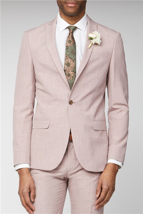 Pink skinny suit best sale