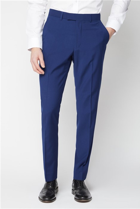 blue smart trousers mens