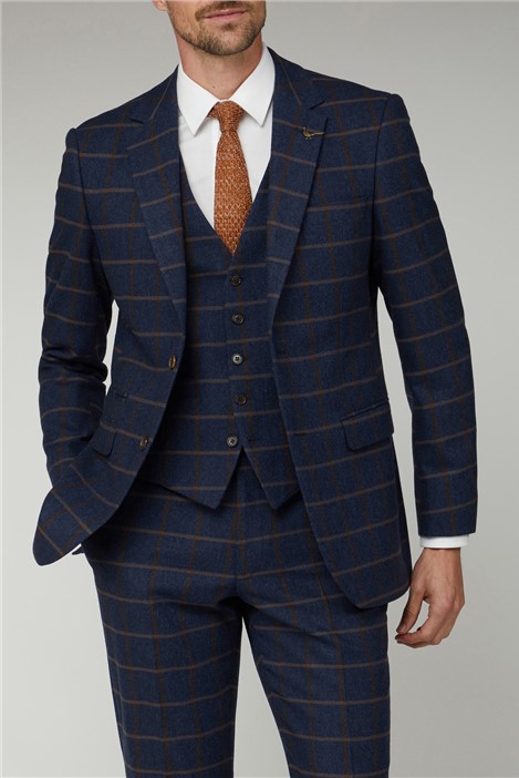 Checked Suits | Men's Check Suits | Grey, Blue | Suit Direct