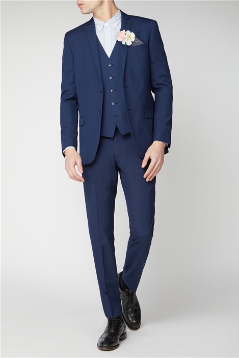 Limehaus Slim Fit Bright Blue Suit Jacket