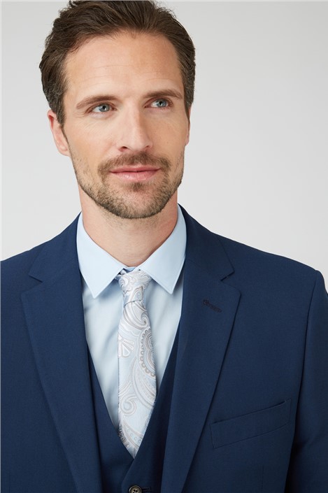 Limehaus Slim Fit Bright Blue Suit Jacket
