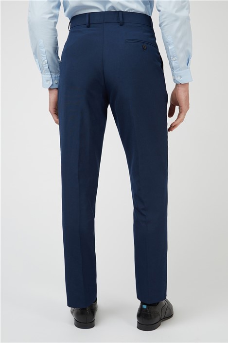 Limehaus Slim Fit Bright Blue Suit Trousers